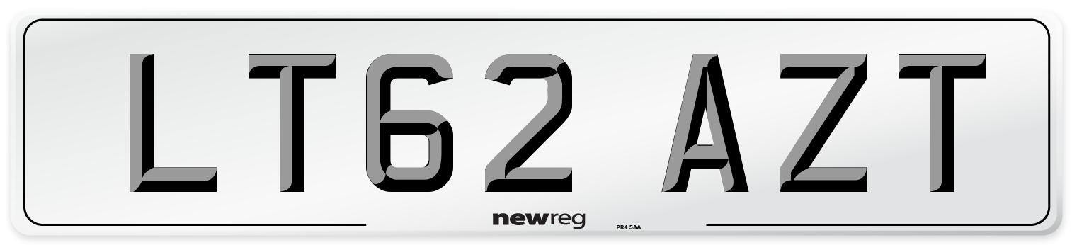 LT62 AZT Number Plate from New Reg